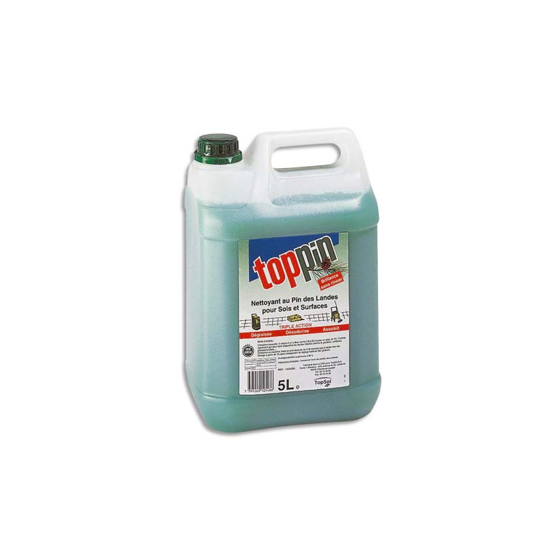 TOPPIN Bidon de 5 litres nettoyant parfum pin des landes