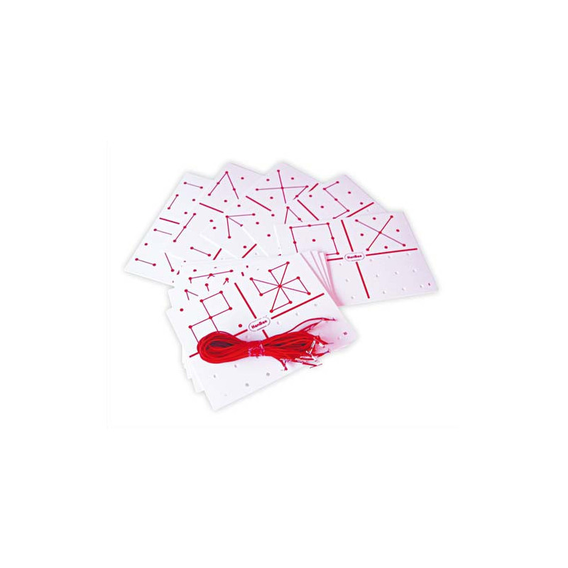 Lot de 10 figures à lacer avec 6 lacets coloris assortis