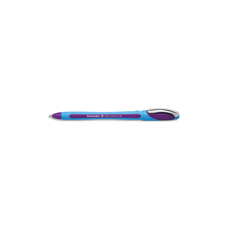 SCHNEIDER Stylo bille SLIDER MEMO à capuchon,pointe large,corps caoutchouc,encre indélébile Violette