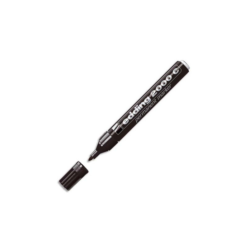 EDDING Marqueur permanent pointe ogive encre indélibile Noire sans solvant 2000