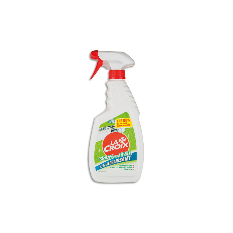 LA CROIX Spray 500 ml Javel ultra dégraissante Bactéricide Fongicide