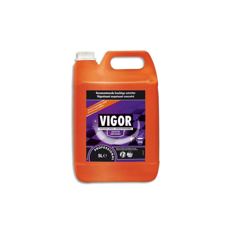 VIGOR Bidon de 5 Litres Nettoyant Détergent surpuissant dégraissant concentré PH11