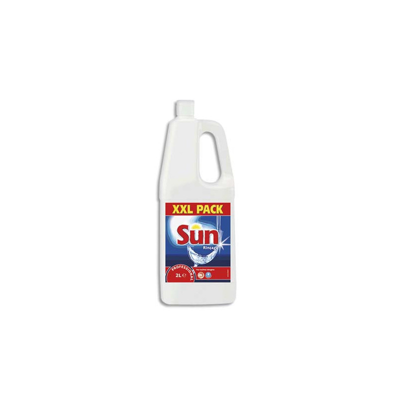 SUN Bidon de 2 Litres Liquide de rinçage pour lave-vaisselle cycle long