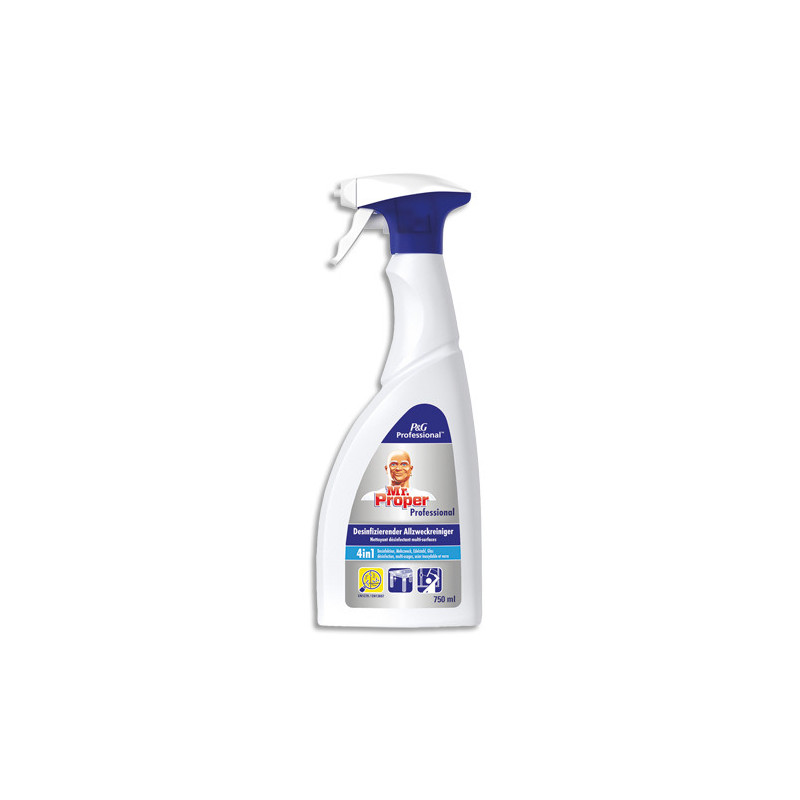 MR PROPRE Spray 750ml 4en1 Antibactéria pour sanitaires Désinfecte, Désodorise parfum frais, Sans rinçage