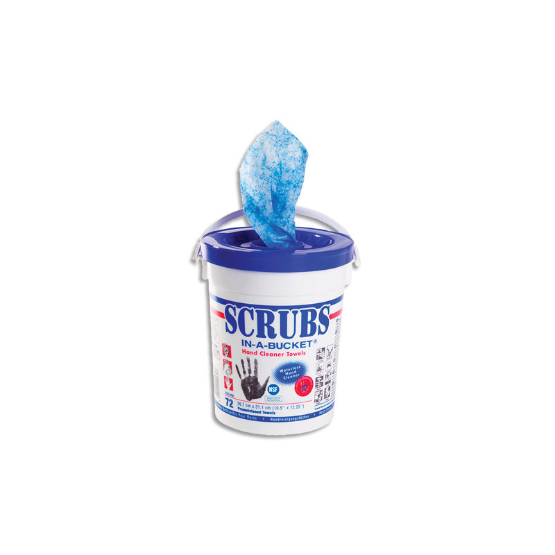 JELT Seau de 72 lingettes professionnelles nettoyantes SCRUBS pour les mains