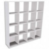 SIMMOB Armoire Cubic 16 cases INEO - Dimensions : L160 x H163 x P30 cm coloris Blanc perle