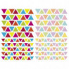 MAILDOR Sachet de 4 planches 10,5x16cm, 380 gommettes Initial triangle couleurs vif/pastel assorties