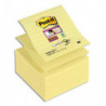 POST-IT Lot de 5 recharges Znotes Super Sticky Jaune 90 feuilles lignées 101x101 mm