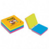 POST-IT Cube de 4 blocs Super Sticky Easy Select 74 feuilles lignées 76 x 76 mm