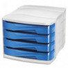 CEP Module de classement GLOSS 4 tiroirs - Dimensions L29,2 x H24,6 x P38,6 cm. Coloris Bleu océan