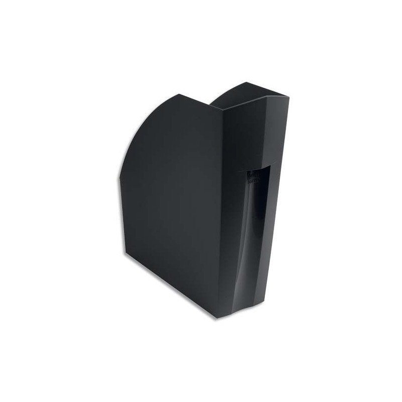 EXACOMPTA Porte-revues ECO BLACK en PP recyclé, dos 11 cm. Dim : H32 x P29,2 cm