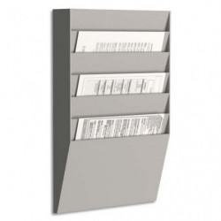 PAPERFLOW trieur horizontal 6 cases A4, coloris Gris - Dimensions L31,1 x H50,2 x P7,9 cm