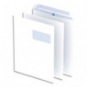 OXFORD Boîte de 250 pochettes Blanches auto-adhésives 100g format C4 229x324 mm avec fenêtre 55x100 mm