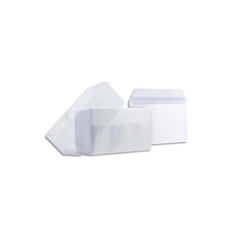 OXFORD Boîte de 100 enveloppes visite Blanches auto-adhésives 120g, format 90x140 mm