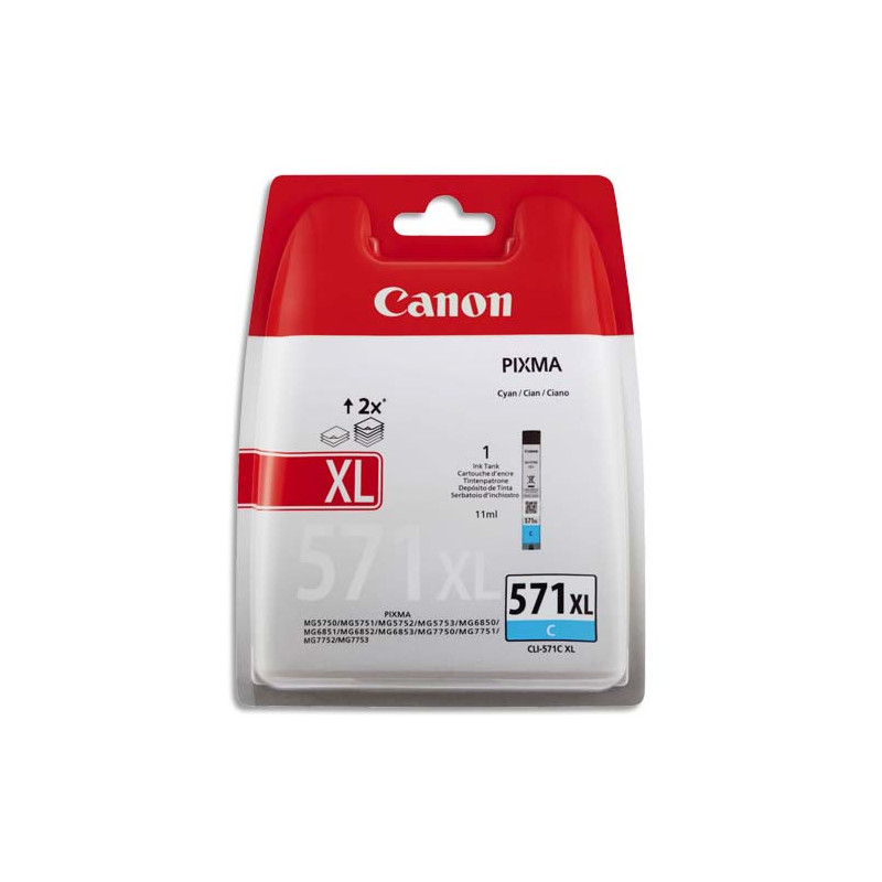 CANON Cartouche Jet d'encre CLI-571XL Cyan 0332C001AA