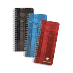 CLAIREFONTAINE Carnet spiralé 180 pages 8,5x20cm 5x5. Couverture carte assortie