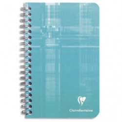 CLAIREFONTAINE Carnet spiralé 180 pages 11x17cm 5x5. Couverture carte assortie