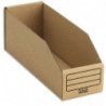 Paquet de 50 bacs à bec de stockage en carton brun - Dimensions : L10,1 x H11,2 x P30,1 cm