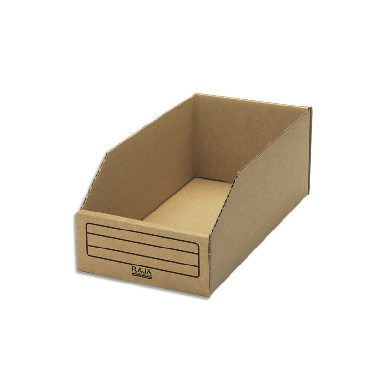 Paquet de 50 bacs à bec de stockage en carton brun - Dimensions : L15,1 x H11,2 x P30,1 cm