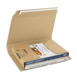 Etui postal en carton brun, fermeture adhésive Standard - Dimensions : L33 x H1 x P25 cm