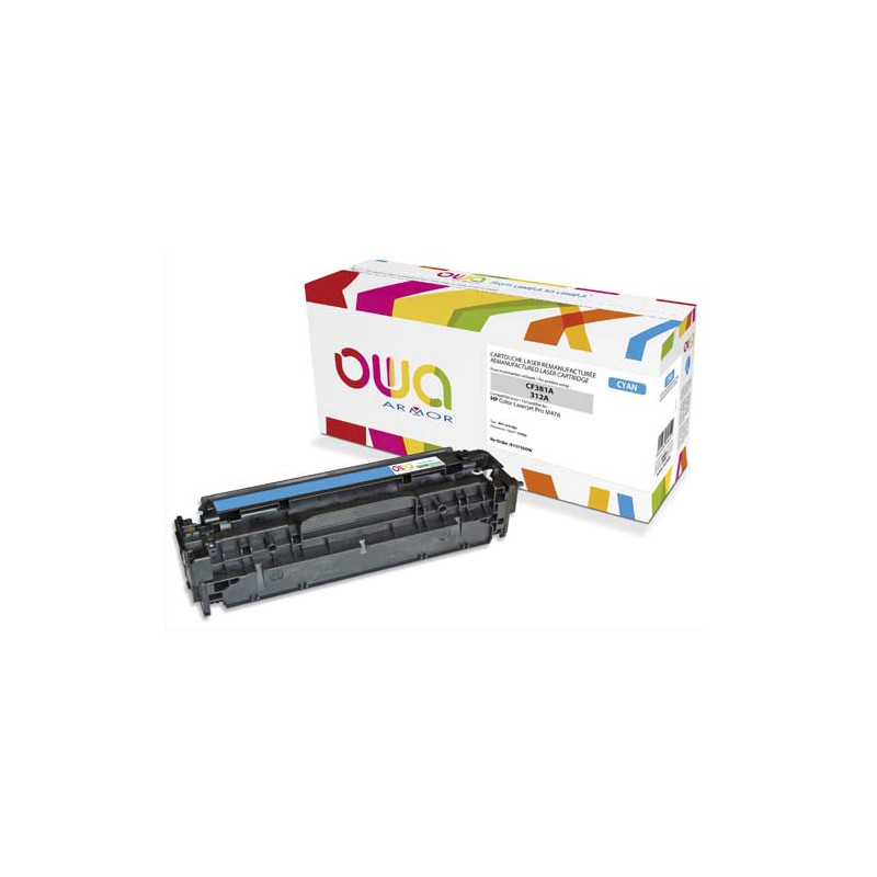 OWA Cartouche compatible Laser Cyan HP CF381A K15750OW