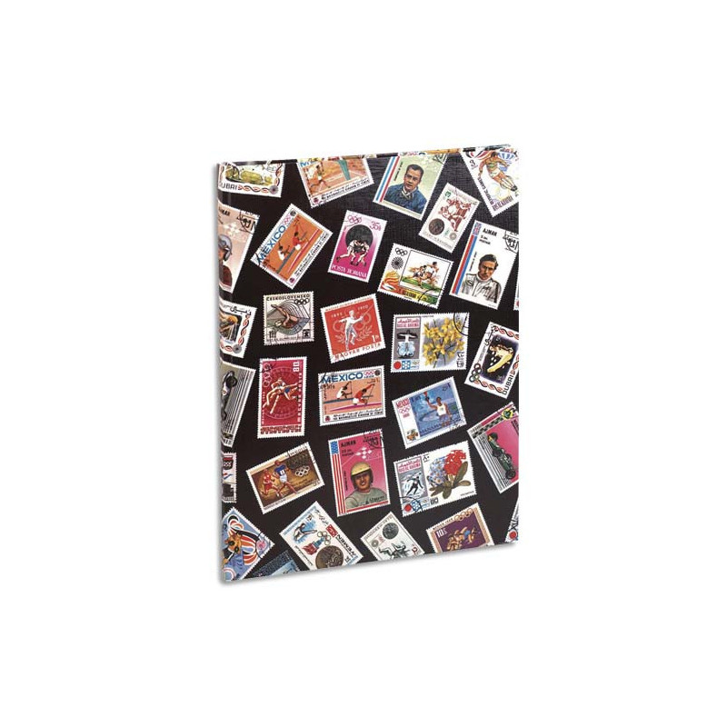 EXACOMPTA Album pr timbres (9 bandes / 16 pages). Non rechargeable. 30,5x22,5. Couverture jeunesse Sport