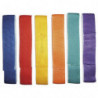 Lot de 6 liens de coordination en tissu 60cm x 4 cm, avec bande VELCRO® couleurs assorties
