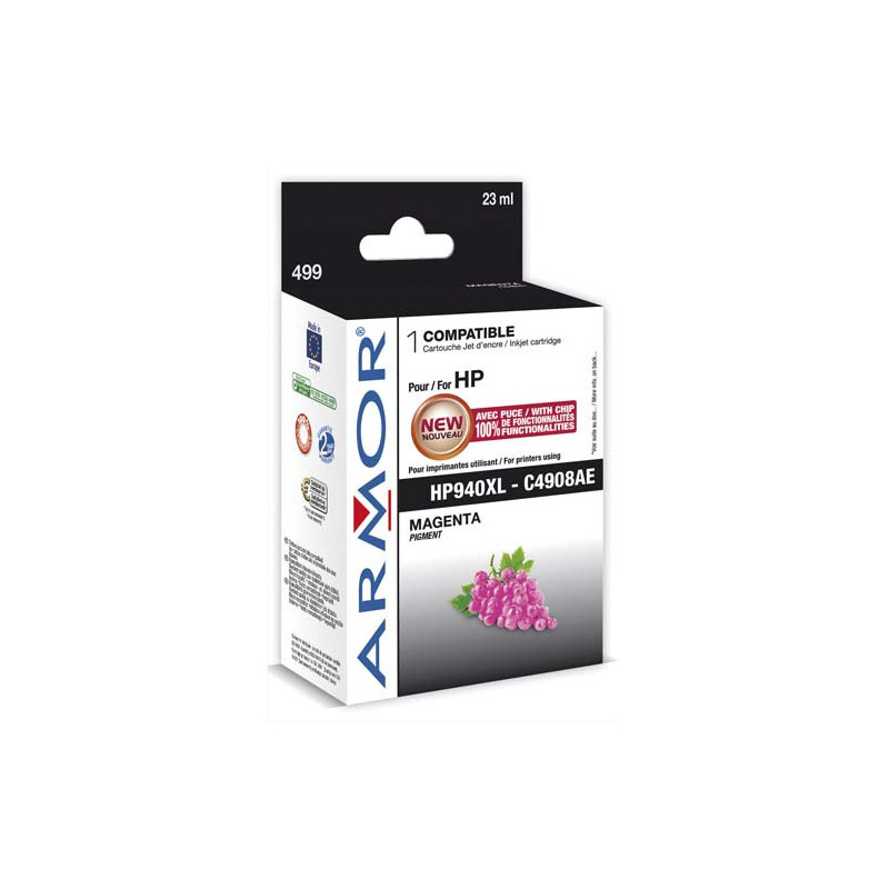 ARMOR Cartouche Jet d'encre compatible Magenta HP 940XL C4908AE K20447