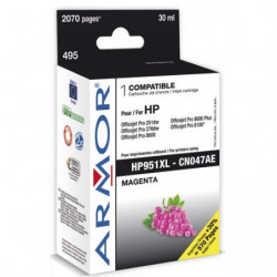 ARMOR Cartouche Jet d'encre compatible Magenta HP 951XL CN047AE K20419