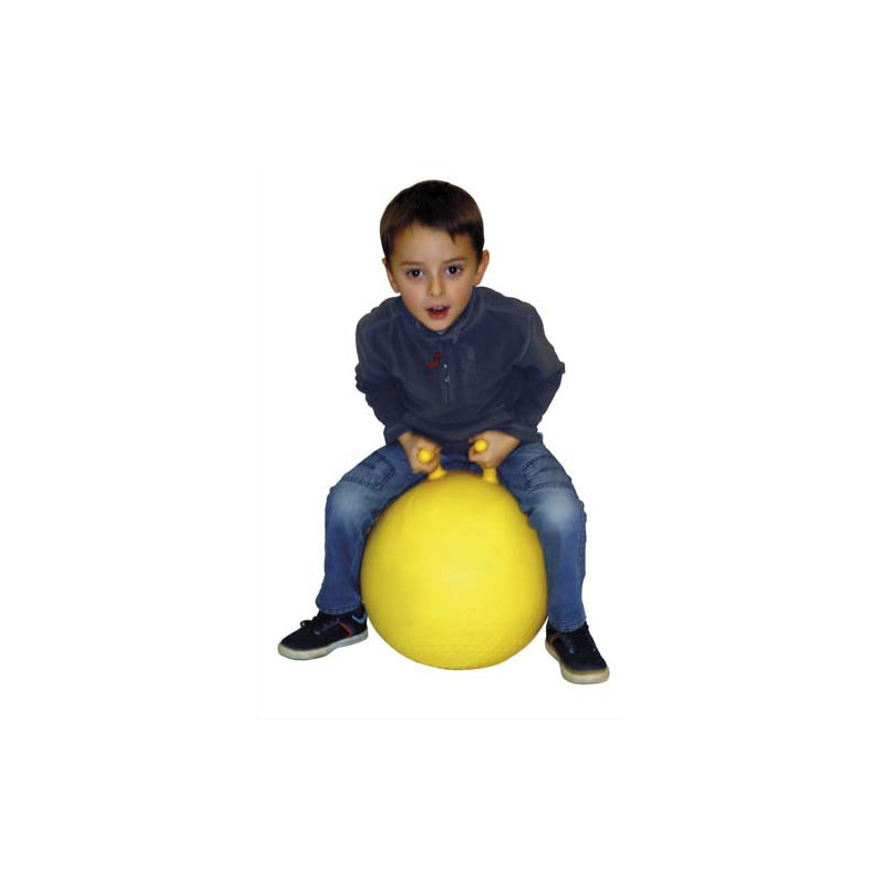 Ballon sauteur diamètre 45 cm avec 2 poignées séparées, regonflable