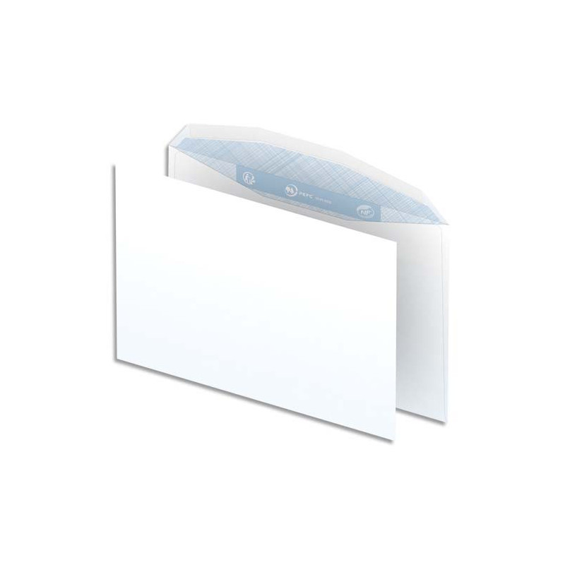 Boîte de 500 enveloppes Blanches gommées 80g pour mise sous pli automatique format C5 162x229