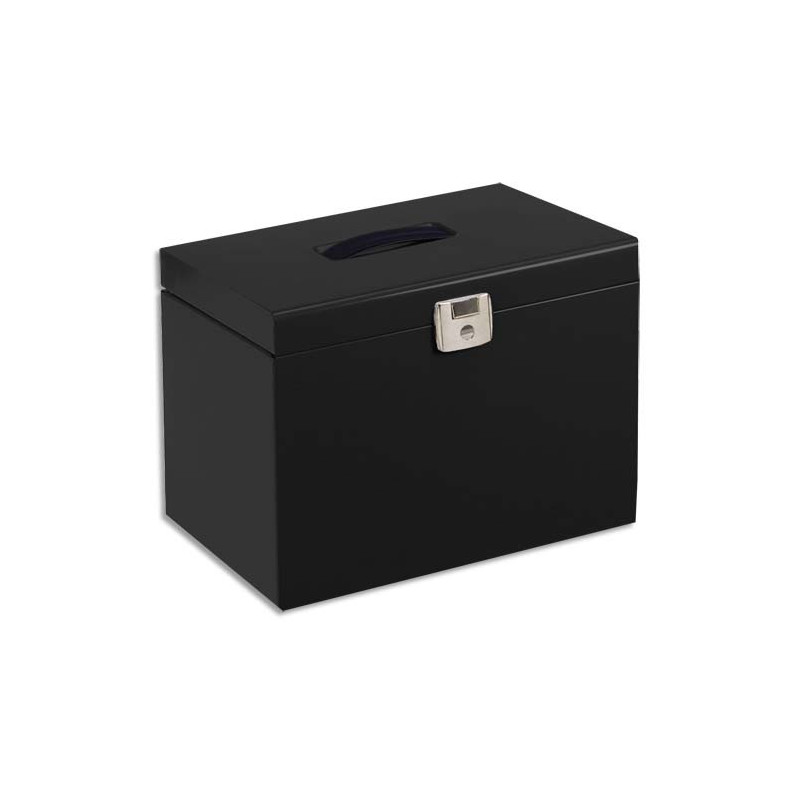 PIERRE HENRY Valise de classement en métal. Livrée avec 5 dossiers. Dim: 36,5x28x22 cm. Coloris Noir