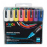 UNI POSCA Pochette 16 marqueurs peinture à eau, encre pigmentation assortie, pte moy PC5M/16A ASS22