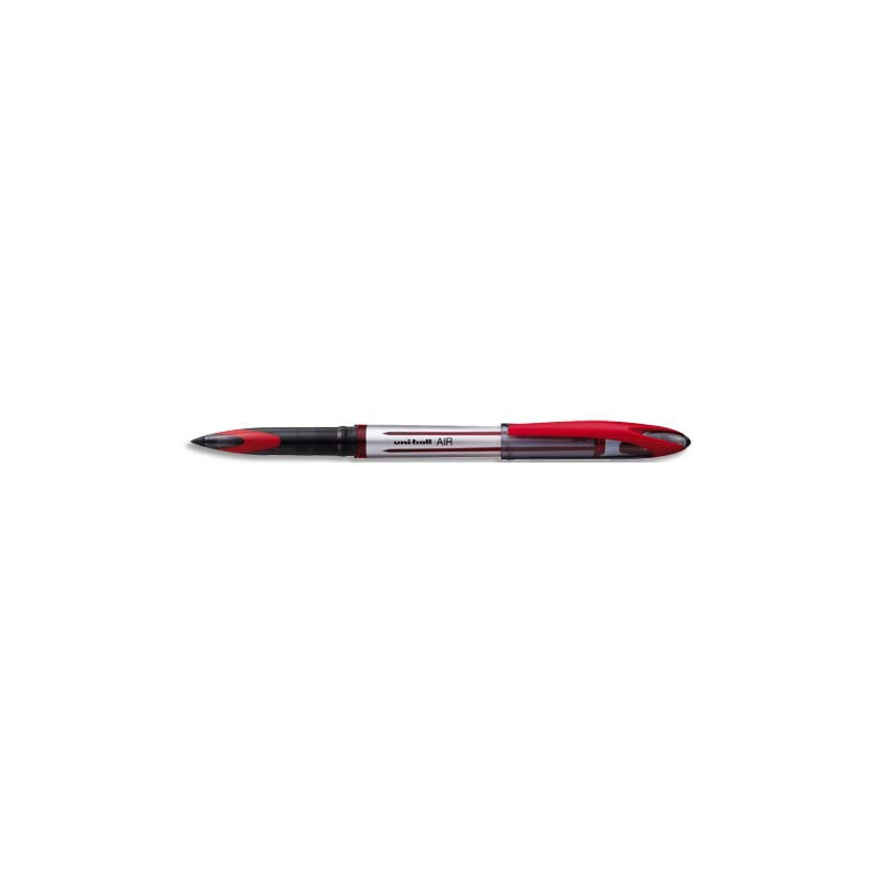 UNI-BALL Roller encre liquide Air 188 Rouge. Bille 0,7 mm. Pointe cône plastique.