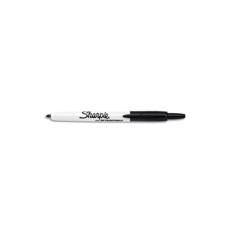 SHARPIE Marqueur permanent pointe ogive rétractable Noir de Papermate S0437020