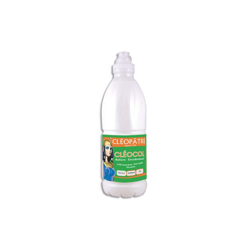 CLEOPATRE Colle Blanche vinylique / flacon de 1 litre Super Vinylique Blanche