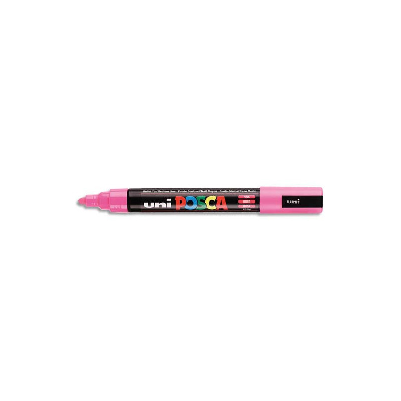 UNI POSCA Marqueur peinture encre Rose à pigmentation et base eau pointe moyenne ogive