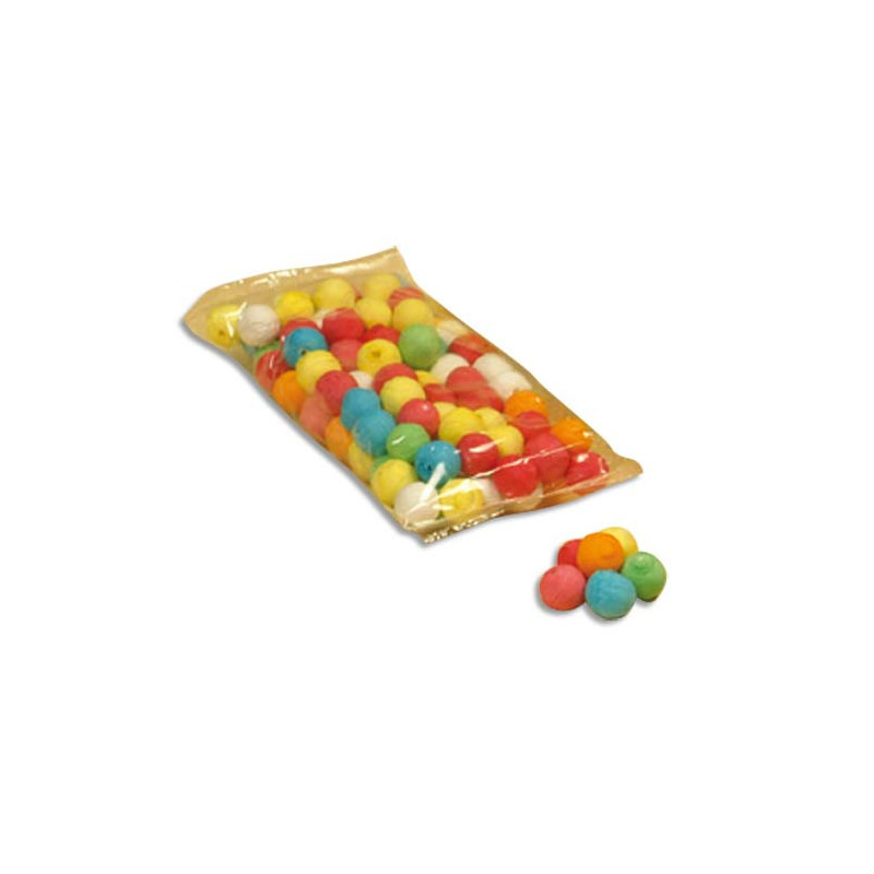 GRAINE CREATIVE Sachet de 100 boules cellulose (diamètre 18mm / couleurs assorties)