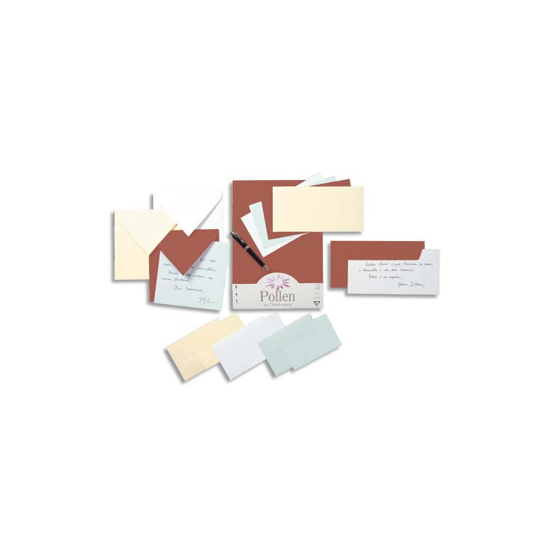 CLAIREFONTAINE Paquet de 25 cartes 210g POLLEN 11x15,5cm. Coloris Blanc