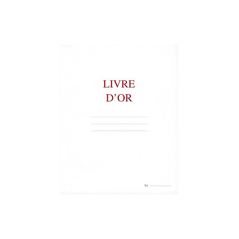 ELVE Livre d'Or format 210x160mm Blanc 148 pages. Couverture aspect cuir