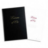 ELVE Livre d'Or format 210x160mm Noir 148 pages. Couverture aspect cuir