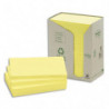 POST-IT Tour 16 blocs 100f 76X127mm 100% recyclé. Coloris Jaune