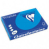 CLAIREFONTAINE Ramette de 500 feuilles papier couleur TROPHEE 80 grammes format A3 Bleu turquoise 1886