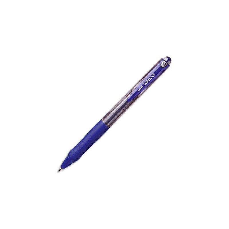 UNI-BALL Stylo à bille rechargeable pointe moyenne rétractable encre Bleue corps avec grip LAKNOCK