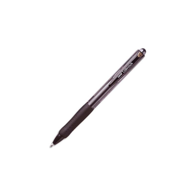 UNI-BALL Stylo bille rechargeable pointe large rétractable encre Noire corps avec grip LAKNOCK