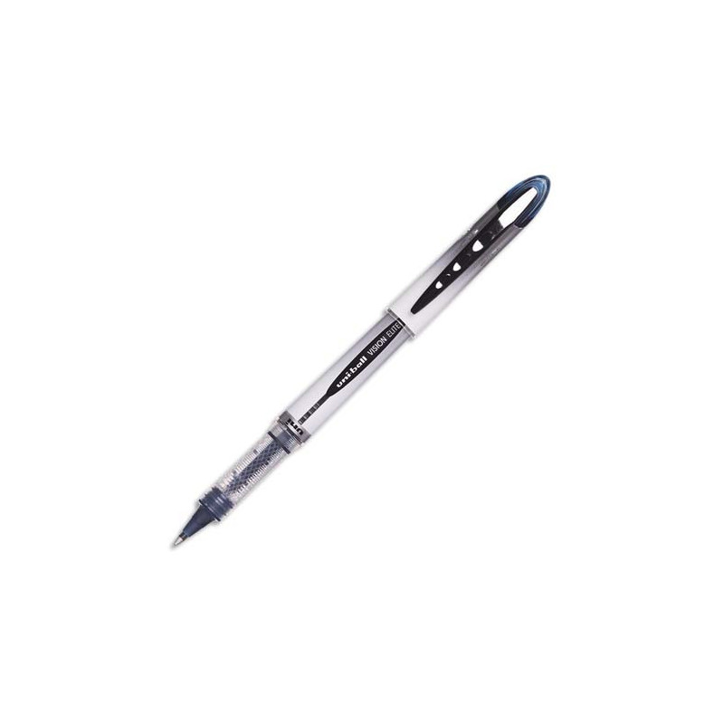 UNI-BALL Stylo roller pointe métal moyenne encre liquide Bleue-Noire VISION ELITE UB200