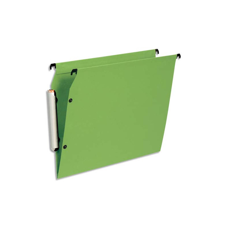 ESSELTE Paquet de 10 dossiers suspendus LMG ARMOIRE en polypro opaque. Fond V, bouton-pression. Vert