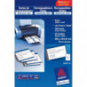 AVERY Pochette de 100 cartes de correspondance 82x128mm Quick&Clean 260g impression recto-verso