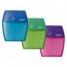 MAPED Taille-crayons Shaker 2 trous - coloris Vert, Bleu, Rose