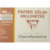 CLAIREFONTAINE Pochette de 12 feuilles 90g papier millimétré Ref-96554